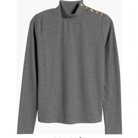 CASLON RIBBED BUTTON DETAIL KNIT TOP ❤️NWT IN STORES❤️ - Picture 4 of 4